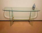 Glazen sidetable, Ophalen, 100 tot 150 cm, Modern/klassiek, Glas