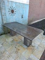 Rechthoekige tuintafel van steen, Ophalen, Gebruikt, Rechthoekig