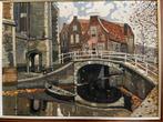 Schilderij Beiaardiershuisje Vrouwenrecht Delft Holland, Ophalen of Verzenden