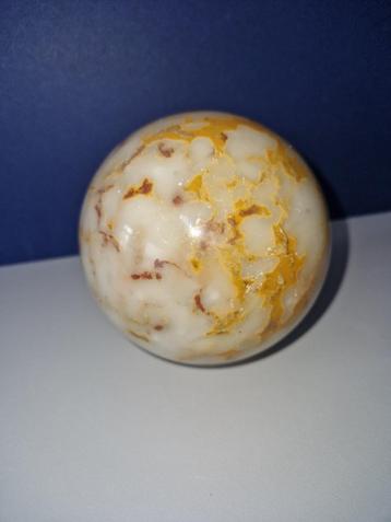 bol mineraal agaat / witte koningscobra ? 9,5 cm diameter beschikbaar voor biedingen