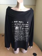 Zwart t-shirt met opdruk, maat 44, Zwart, Maat 42/44 (L), Ophalen of Verzenden, Zo goed als nieuw