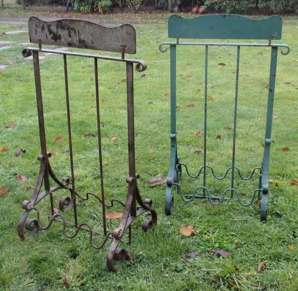 twee oude ijzeren fietsrekken fietsrek, Antiek en Kunst, Curiosa en Brocante, Ophalen