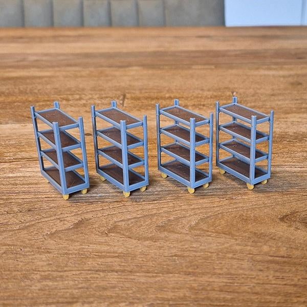 Deense Karren (Set van 4) – 1-50, Hobby en Vrije tijd, Modelauto's | 1:50, Nieuw, Bus of Vrachtwagen, Wsi, Verzenden