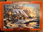 Legpuzzel Castorland winter cottage 500 stukjes, Ophalen of Verzenden, 500 t/m 1500 stukjes, Zo goed als nieuw, Legpuzzel