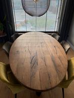 ovale eiken eettafel, Huis en Inrichting, 100 tot 150 cm, 200 cm of meer, Ophalen of Verzenden, Vijf personen of meer