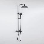 FortiFura Calvi Regendoucheset Thermostatisch Gunmetal, Doe-het-zelf en Verbouw, Sanitair, Ophalen of Verzenden, Nieuw, Rvs, Douche