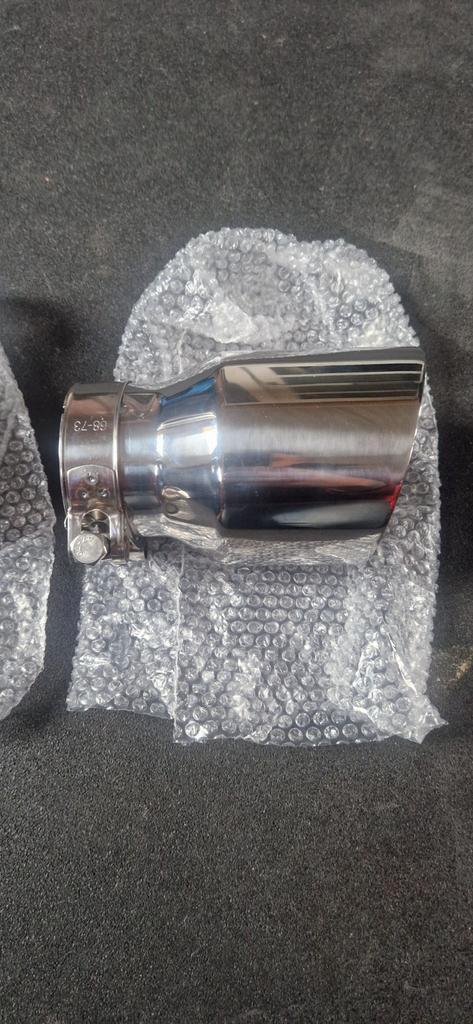 Sierstuk uitlaat 75x100mm RVS Dubbelwandig - 2 Stuks, Auto-onderdelen, Uitlaatsystemen, Universele onderdelen, Nieuw, Ophalen of Verzenden