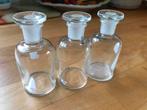 Drie vintage glazen kruidenpotjes, Huis en Inrichting, Ophalen, Zo goed als nieuw
