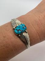 X72 Prachtige zilveren turkoois armband navajo, Sieraden, Tassen en Uiterlijk, Ophalen of Verzenden, X, Met edelsteen, Zilver