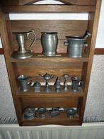 oud houten wandbord met tinnen decoratie, Antiek en Kunst, Ophalen of Verzenden