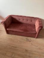 Kinder bankje fluweel amper gebruikt, Huis en Inrichting, Banken | Sofa's en Chaises Longues, Ophalen, Zo goed als nieuw, Minder dan 75 cm