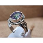 Prachtige echt zilveren ring met Mystic Topaas maat 16,5 EBV, Nieuw, Ophalen of Verzenden, Kleiner dan 17, Met edelsteen