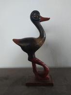 Vintage houten struisvogel, Verzamelen, Ophalen of Verzenden, Gebruikt, Dier