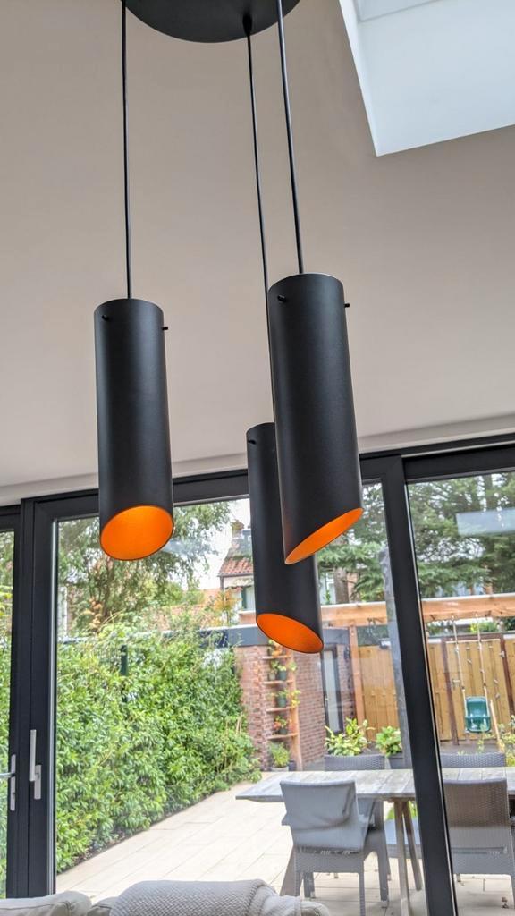 Hanglamp, dimbare led, staal, Huis en Inrichting, Lampen | Hanglampen, Zo goed als nieuw, Minder dan 50 cm, Ophalen of Verzenden