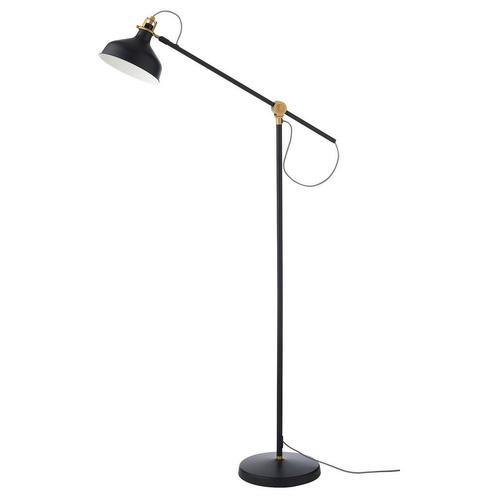 IKEA Ranarp Stalamp Zwart/Goud, Huis en Inrichting, Lampen | Vloerlampen, Zo goed als nieuw, 150 tot 200 cm, Metaal, Ophalen