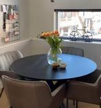 Stijlvolle zwarte ronde eettafel Ø120 cm, Ophalen