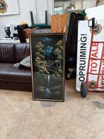 Exotisch tafereel schilderij met bomen en watervallen., Ophalen, Zo goed als nieuw, Schilderij
