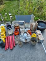 Tuinpotjes, Kandelaars & Kaarsen - Diverse Stijlen, Huis en Inrichting, Ophalen, Overige materialen, Gebruikt, Wit