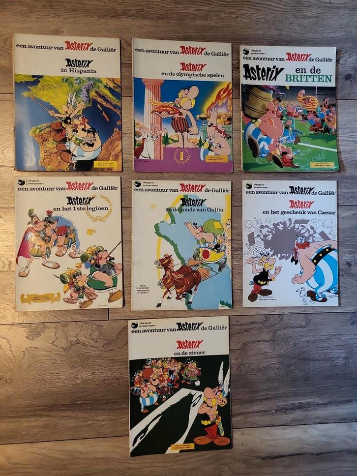7x Vintage Asterix – Dargaud Benelux (1969–1981), witte balk, Boeken, Strips | Comics, Gelezen, Meerdere comics, Europa, Ophalen of Verzenden