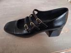 Nieuwe zwarte hak schoenen, met riempjes, Kleding | Dames, Schoenen, Ophalen of Verzenden, Nieuw, Zwart