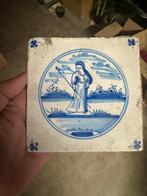 antieke Delftsblauwe tegel, Ophalen of Verzenden