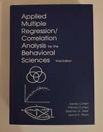 Applied Multiple Regression / Correlation Analysis, Boeken, Studieboeken en Cursussen, Ophalen of Verzenden, Beta, Zo goed als nieuw