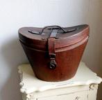 Oude hoedendoos leer, Ophalen of Verzenden, Zo goed als nieuw, Minder dan 35 cm, Minder dan 50 cm