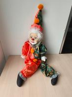 Grote Clown met porseleinen gezicht, Verzamelen, Poppen, Ophalen of Verzenden, Zo goed als nieuw, Pop