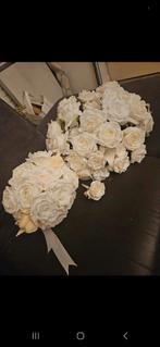 Bruidsboeket, Corsage, Autobloemstuk; Bruiloft, Ophalen of Verzenden, Zo goed als nieuw, Accessoires