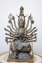 Guan Yin 20 armen oud brons beeld., Ophalen of Verzenden, Brons