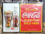 Coca cola reclamebord ice cold sold here 40x30cm, Nieuw, Reclamebord, Ophalen of Verzenden