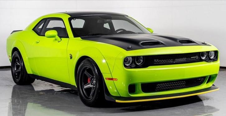 Autoart 1:18 Dodge Challenger SRT Green, Hobby en Vrije tijd, Modelauto's | 1:18, Nieuw, Auto, Autoart, Ophalen of Verzenden