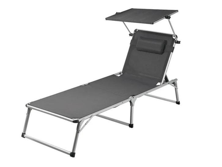 Ligbed ligstoel, Tuin en Terras, Ligbedden, Zo goed als nieuw, Aluminium, Inklapbaar, Ophalen