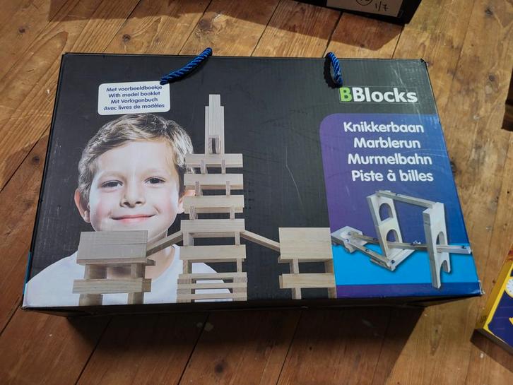 BBlocks Knikkerbaan - Houten Bouwblokken, Kinderen en Baby's, Speelgoed | Bouwstenen, Zo goed als nieuw, Overige merken, Ophalen of Verzenden