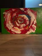 Groot kleurrijk schilderij op linnen - 160x100 cm, Antiek en Kunst, Ophalen