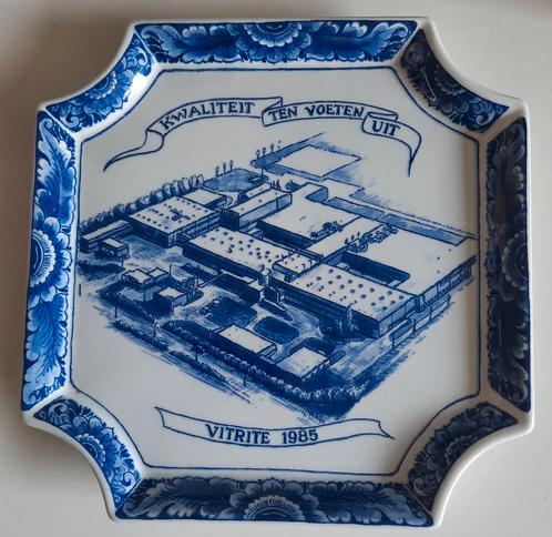 Vintage keramische wandbord " Vitrite 1985 " Middelburg, Antiek en Kunst, Antiek | Wandborden en Tegels, Ophalen of Verzenden