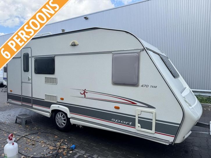 Beyerland Sprinter Sport 470 TKM / 6 persoons / voortent, Caravans en Kamperen, Caravans, Bedrijf, tot en met 6, 1000 - 1250 kg