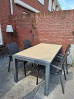 Life tuinset. Tafel en 4 stoelen, Tuin en Terras, Ophalen, Zo goed als nieuw, Tuinset, Eettafel