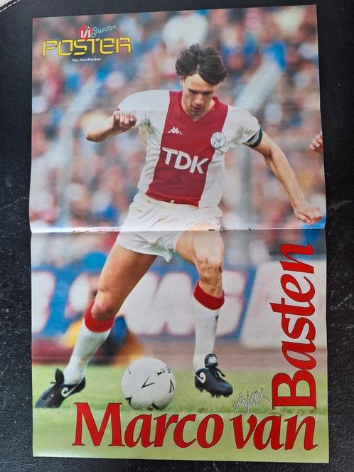 Poster Marco van Basten - Ajax [1], Verzamelen, Sportartikelen en Voetbal, Zo goed als nieuw, Poster, Plaatje of Sticker, Ajax