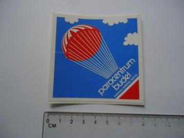 sticker oud Budel Paracentrum parachute springen retro beschikbaar voor biedingen
