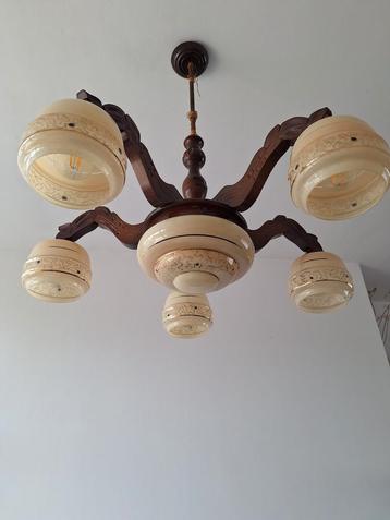 Mooie vintage jaren 30 / art deco hanglamp beschikbaar voor biedingen