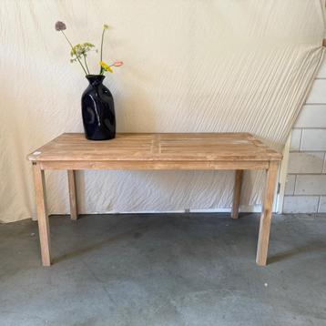Tuintafel - 150 x 75 cm - massief teakhout - Bij TTM Wonen beschikbaar voor biedingen