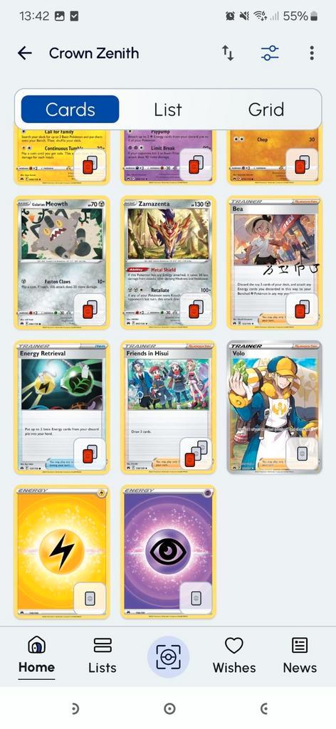 GEZOCHT: div. kaarten crown zenith, Hobby en Vrije tijd, Verzamelkaartspellen | Pokémon, Zo goed als nieuw, Meerdere kaarten, Ophalen of Verzenden