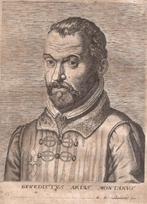 Benedictus Arias Montanus Portret Kopergravure 1695, Antiek en Kunst, Ophalen of Verzenden