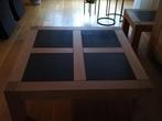 Blank eiken salontafel met inlegstenen, Minder dan 50 cm, 100 tot 150 cm, 100 tot 150 cm, Gebruikt