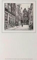 Prent De Gedempte Sloot, Wenckebach Amsterdam 1970, Antiek en Kunst, Kunst | Etsen en Gravures, Ophalen of Verzenden