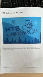 MTB cadeaubon twv 60 euro, Tickets en Kaartjes, Eén persoon, Cadeaubon, Overige typen