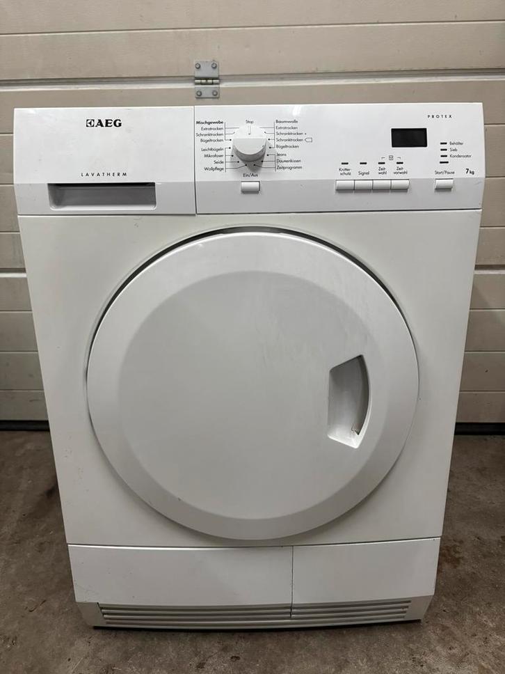 AEG Protex warmtepompdroger 7 kg, Witgoed en Apparatuur, Wasdrogers, Zo goed als nieuw, Condens, Voorlader, 6 tot 8 kg, 85 tot 90 cm