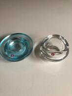 2 Iittala waxinelichthouders, made in Finland, Overige materialen, Gebruikt, Wit, Ophalen of Verzenden