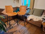Twee mooie barkrukken, prima staat, Huis en Inrichting, Barkrukken, Ophalen, 60 tot 90 cm, Leer, Zo goed als nieuw